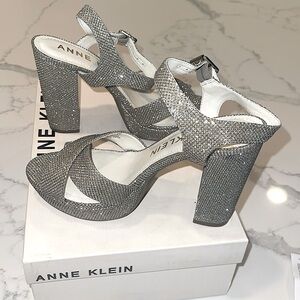 Anne Klein-Glitter Platform Sandal